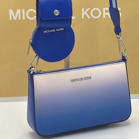 MICHAEL KORS SMALL XBODY SHOULDER BAG W TECH ELECTRIC BLUE MULTI COLOR - Picture 6 of 16